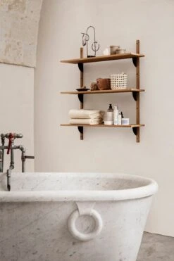 Ferm LIVING Bon Accessories Säilytyspurkki, S, Hiekka - Musta Lasitus -Frama Myymälämyynti 126 0023 1