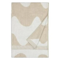 Marimekko Lokki Kylpypyyhe, Beige - Valkoinen