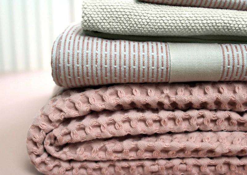 The Organic Company Big Waffle Jättipyyhe, Vaalea Roosa 4 The Organic Company Big Waffle Jättipyyhe, Vaalea Roosa - Image 2