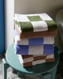 HAY Check Minipyyhe, Taivaansininen -Frama Myymälämyynti Check Hand Towel family Mono Hand Towel cappuccino 2