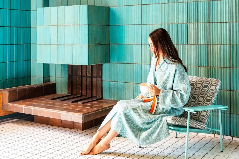 Johanna Gullichsen Piazzetta Kylpytakki, Aqua 4 Johanna Gullichsen Piazzetta Kylpytakki, Aqua - Image 2