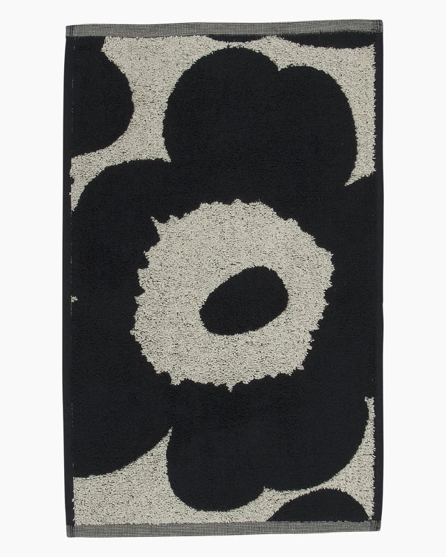 Marimekko Unikko Vieraspyyhe, Puuvilla - Tummansininen 4 Marimekko Unikko Vieraspyyhe, Puuvilla - Tummansininen - Image 2