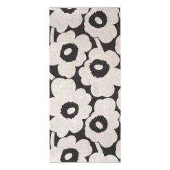 Marimekko Unikko Kylpypyyhe, Harmaa - Luonnonvalkoinen
