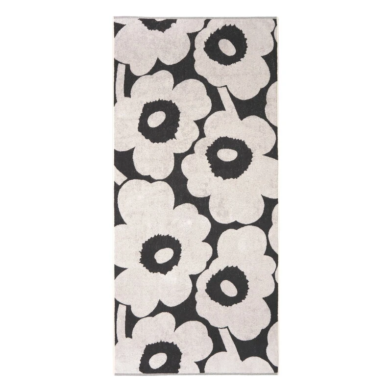 Marimekko Unikko Kylpypyyhe, Harmaa - Luonnonvalkoinen 3 Marimekko Unikko Kylpypyyhe, Harmaa - Luonnonvalkoinen