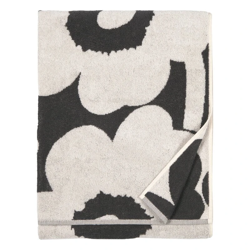 Marimekko Unikko Kylpypyyhe, Harmaa - Luonnonvalkoinen 4 Marimekko Unikko Kylpypyyhe, Harmaa - Luonnonvalkoinen - Image 2