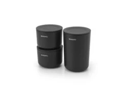 Brabantia ReNew Säilytyspurkit, 3 Kpl, Tummanharmaa -Frama Myymälämyynti Storage Renew Pots set of 3 Dark Grey 8710755281303 Brabantia 300dpi 6244x4683px 6 NR 22040