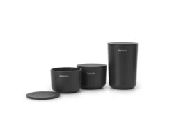 Brabantia ReNew Säilytyspurkit, 3 Kpl, Tummanharmaa -Frama Myymälämyynti Storage Renew Pots set of 3 Dark Grey 8710755281303 Brabantia 300dpi 6244x4683px 6 NR 22042