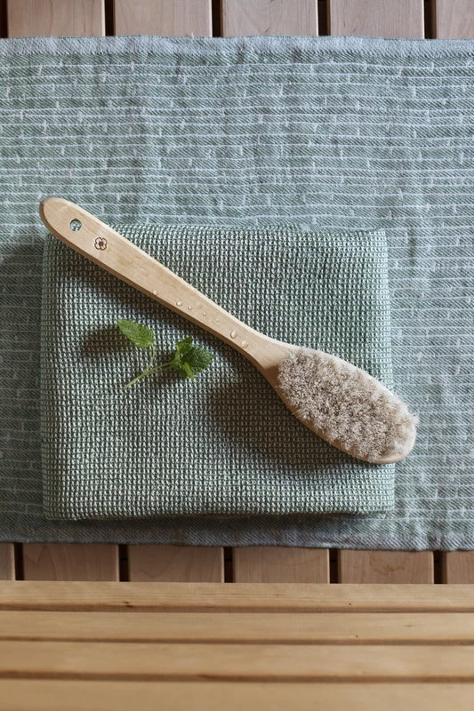 Lapuan Kankurit Terva Jättipyyhe, Valkoinen - Vihreä Haapa - Image 3