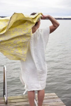 Lapuan Kankurit Villiyrtit Kylpypyyhe, Keltainen - Pellava -Frama Myymälämyynti lapuankankurit villiyrtit towel yellow linen 5