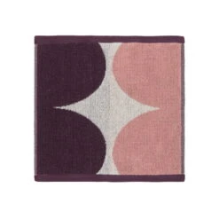 Marimekko Härkä Minipyyhe, Puuteri - Viininpunainen - Luonnonvalkoinen